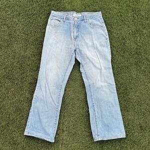 Vintage Linea Dome Light Wash 100% Cotton Straight Leg Jeans Size 32x27